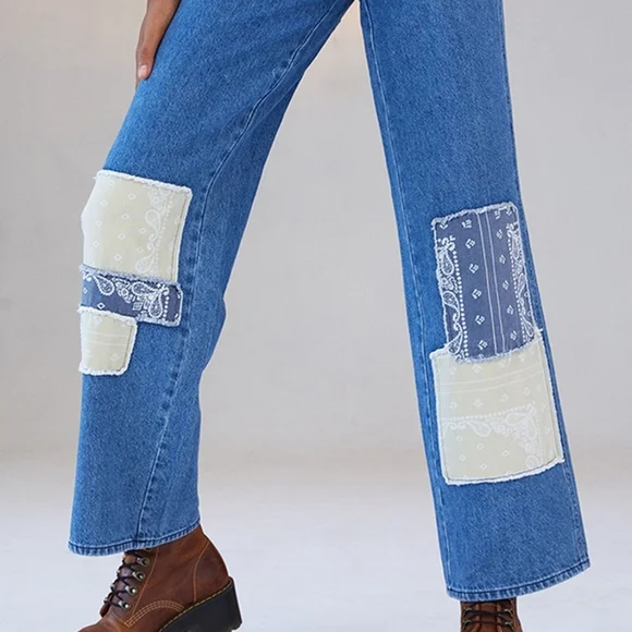 Pacsun Eco Bandana Patch High Waisted Baggy Jeans - Picture 2 of 10